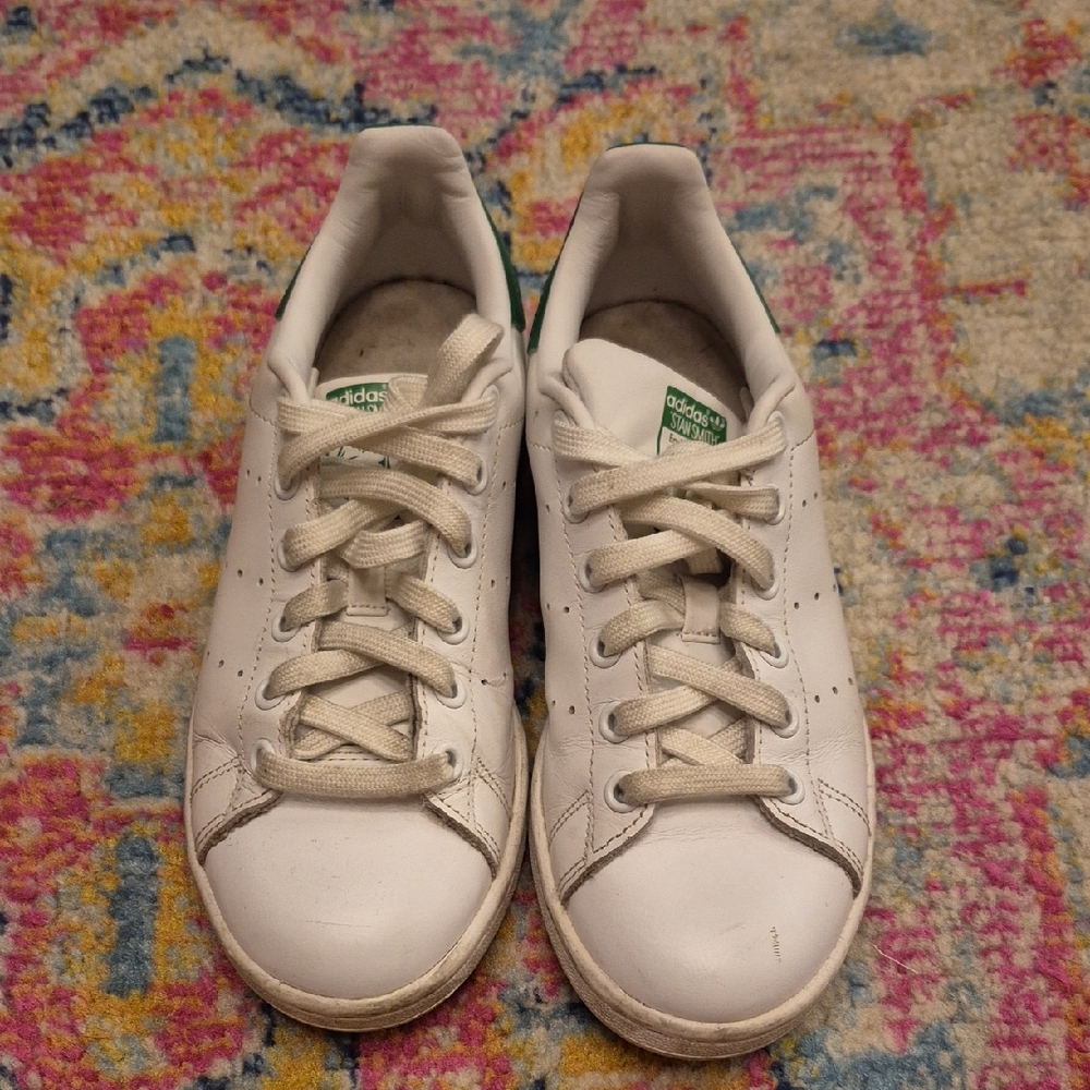 Adidas White and Green Sneakers
